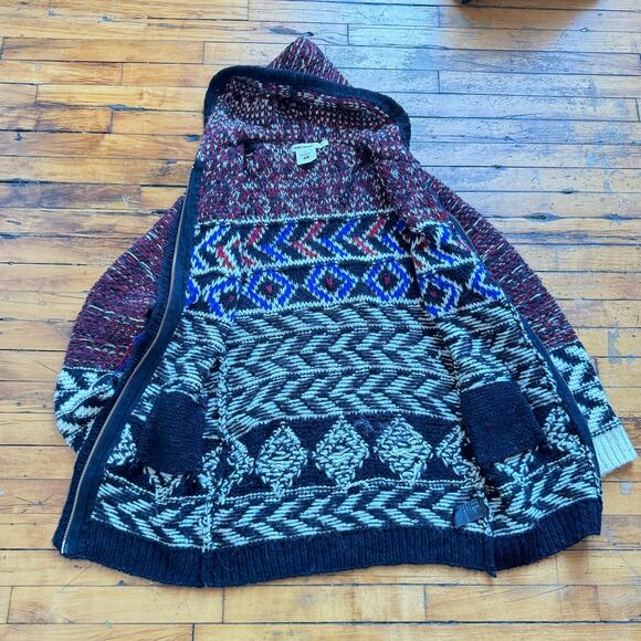 ISABEL MARANT + H&M Hooded Wool blend Knit Zip-up Cardigan Sweater - Picture 7 of 10